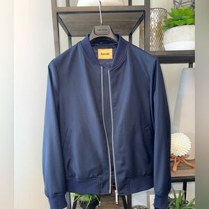 Harold Navy Bomber Jacket & Drawstring Trouser Set – 38R / 32